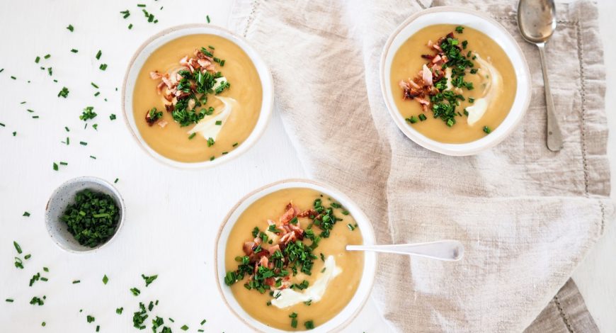 Smokey Bacon Broth and Potato Soup