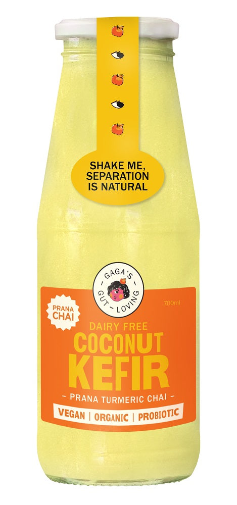 Gaga&#39;s Gut Loving Coconut Kefir - Prana Chai Tumeric 700ml