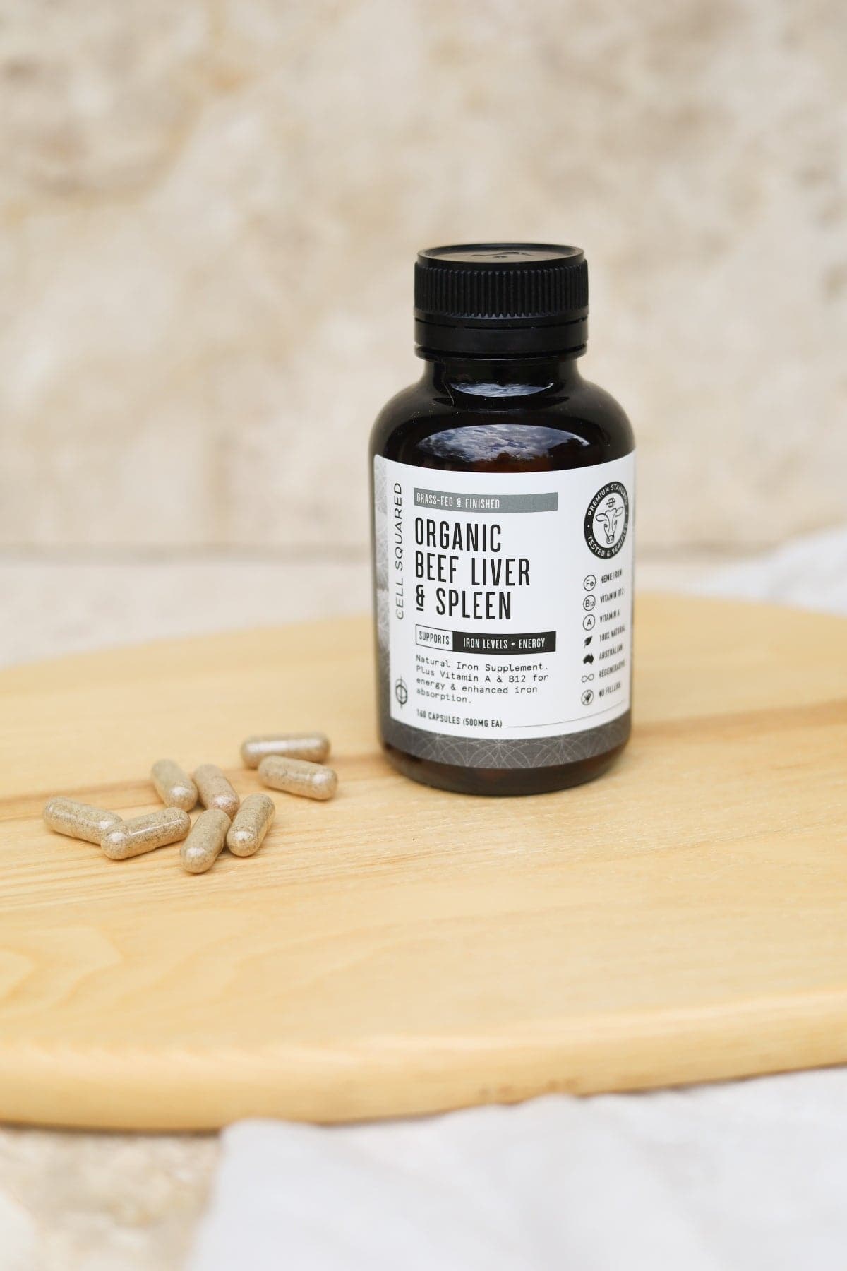 Organic Beef Liver &amp; Spleen Capsules