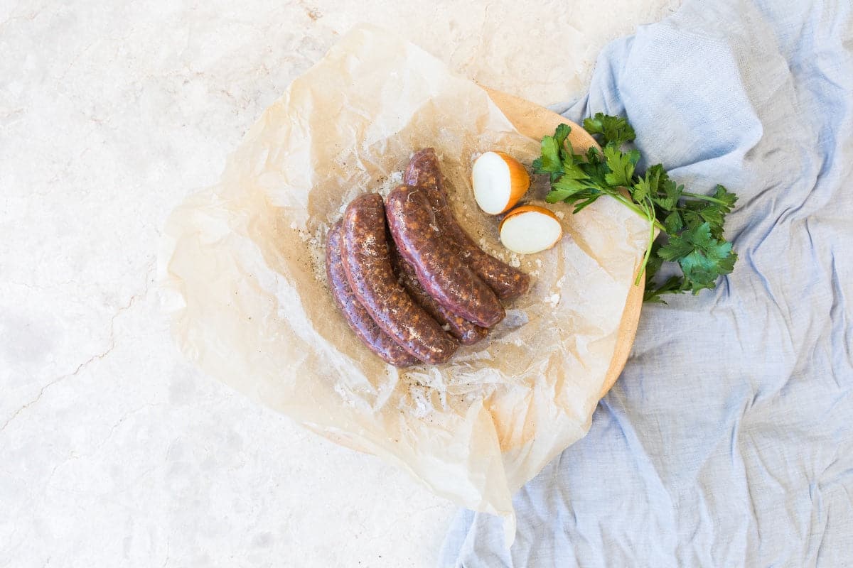 Organic Beef &amp; Caramelised Onion Sausages