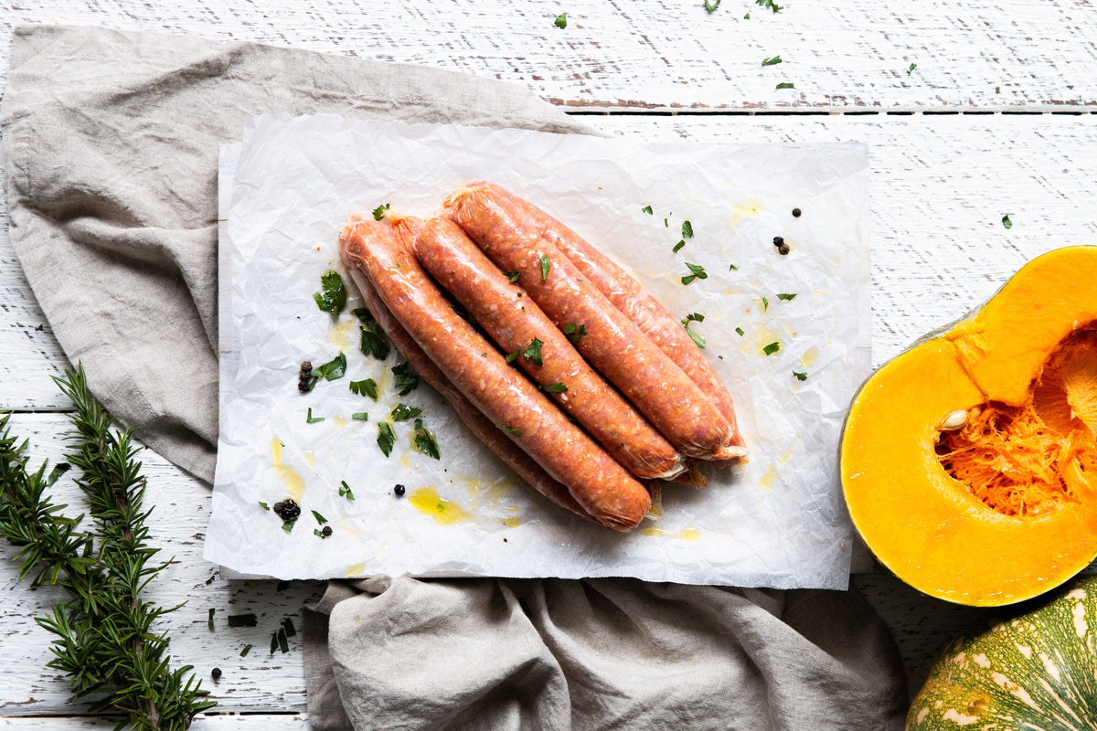 Organic Lamb, Pumpkin &amp; Rosemary Sausages